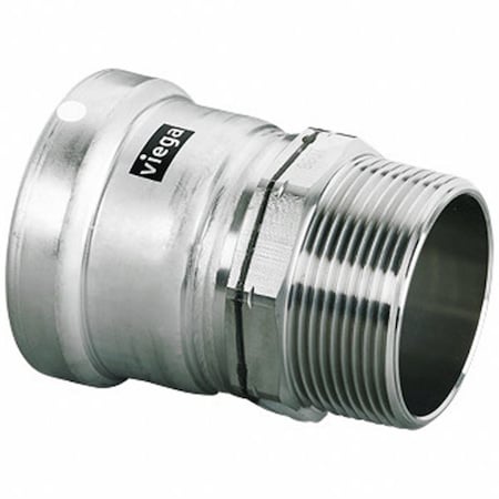 Viega 95640 - Strt, SS, Press-fit 3 in, MNPT 3 in