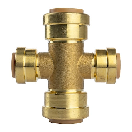 LF8215XR - Cross,Brass,Push-Fit3/4",3/4",1/2",1/2"