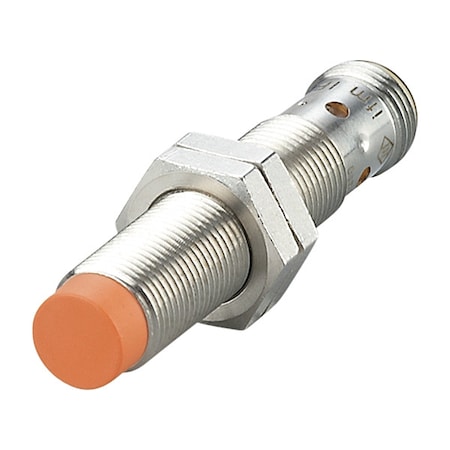 Ifm IFS241 - Cylindrical, Inductive Proximity Sensor, 12 mm Dia., Brass, M12, 3 Wires, Unshielded