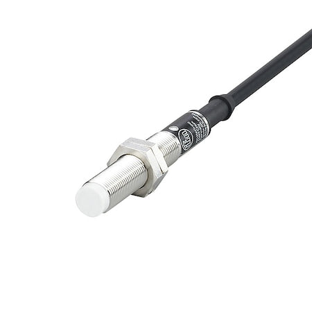 Ifm IF0302 - Cylindrical, Inductive Proximity Sensor, 12 mm Dia., Brass, 2 m, Bare Wire, 2 Wires, Unshielded