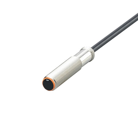 Ifm IF7104 - Cylindrical, Inductive Proximity Sensor, 12 mm Dia., Brass, 2 m, Bare Wire, 3 Wires, Shielded