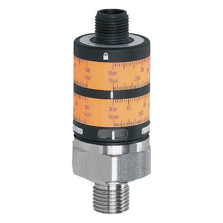 Ifm PK6222 - Pressure Switch, Standard, 2 SPST, 1/4" NPT, 0 to 1450 psi Range, 316 Stainless Steel