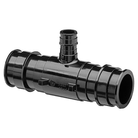 Zurn QEPT663X - Tee,Polymer,Barbed1 1/4in,1 1/4in,1/2in