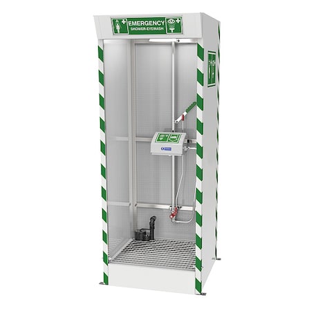 Hughes SD32K45G - Emergency Cubicle Shower, Covered ABS Eye/Face