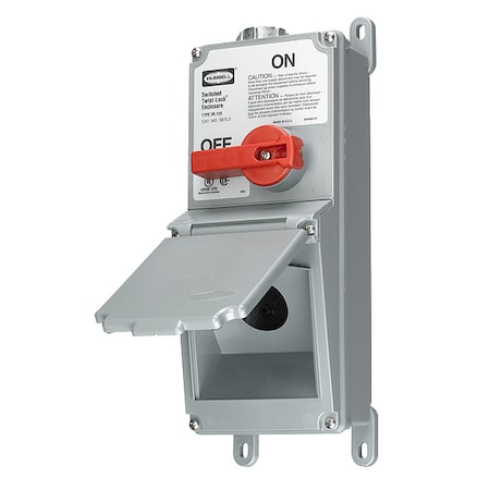 Hubbell Wiring Device-Kellems SETL3 - Nonfusible, Disconnect Switch, Heavy Duty, 600 V, 3 PST, NEMA 12 K, 3 R Lever