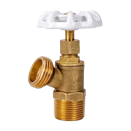 Jomar Valve T-622G-201-103G - LF Brass Boiler Drain,NPT,1/2"