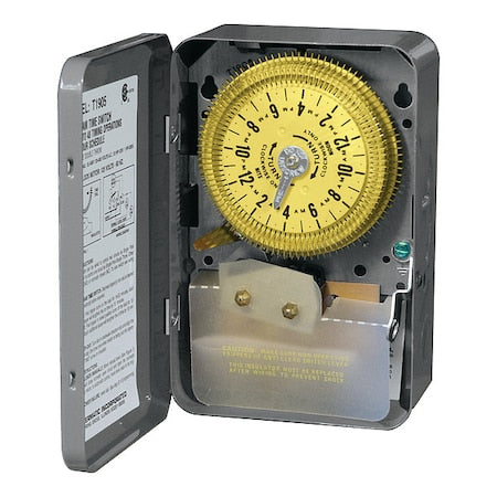 Intermatic T1905E - Electromechanical Timer,24 hr,SPDT,Metal