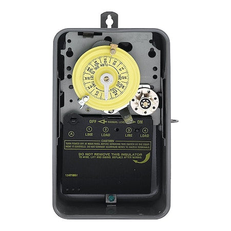 Intermatic T174R - Electromechanical Timer,24 hr,Gray,Metal