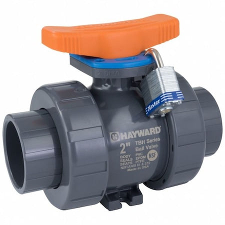 Hayward Flow Control TBH1037A0TE0000 - Manual 2-Way Ball Valve,True-Union,PVC