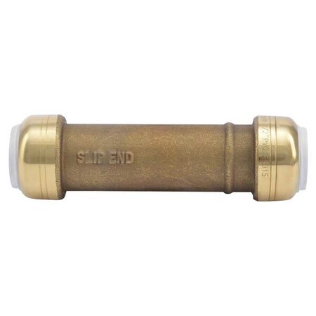 Sharkbite UIP3008 - Push-Fit Coupling Fitting, 1/2 in Tube Size, Brass, Brass