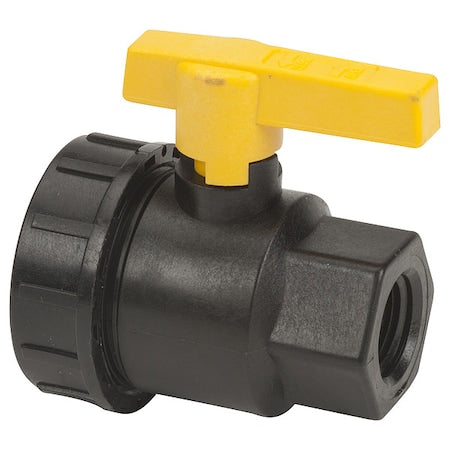 Banjo UV050FP - Manual 2-Way Ball Valve,NPT,Polypro