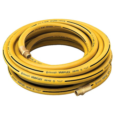 Continental VRY03830-25-11 - 3/8" x 25 ft Nitrile Coupled Multipurpose Air Hose 300 psi YL