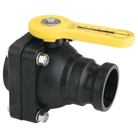 Banjo VSF204FP - Manual 2-Way Ball Valve,NPT,Polypro