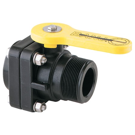 Banjo VSMT200 - Manual 2-Way Ball Valve,NPT,Polypro