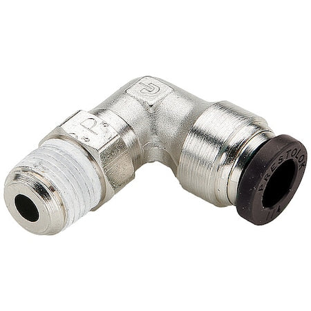 Parker W169PLP-3-2 - Push-to-Connect Swivel Elbow, Brass, Silver