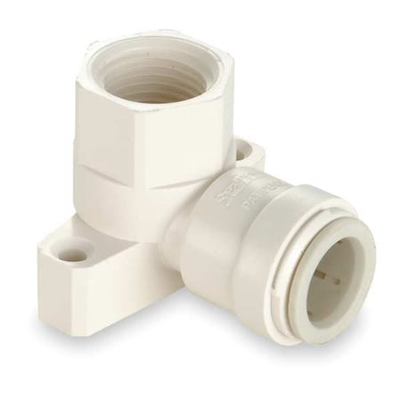 Watts 3521-1008 - Push-Fit Elbow Fitting, 1/2 in Tube Size, Polysulfone, White