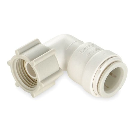 Watts 3520-1008 - Push-Fit Elbow Fitting, 1/2 in Tube Size, Polysulfone, White