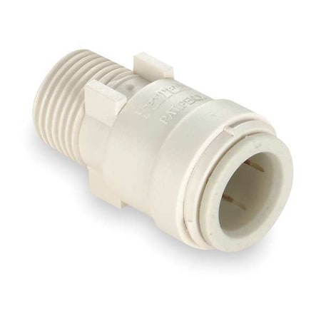 Watts 3501-1008 - Push-Fit Adapter Fitting, 1/2 in Tube Size, Polysulfone, White