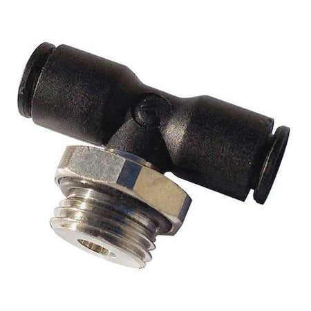 Legris 3108 04 20 - Push-Fit Tee Fitting, 5/32 in or 4mm Tube Size, Fiberglass-Reinforced Nylon, Black, 10 PK