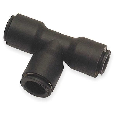 Legris 3104 06 00 - Push-Fit Tee Fitting, 6mm Tube Size, Brass, Fiberglass-Reinforced Nylon, Black, 10 PK