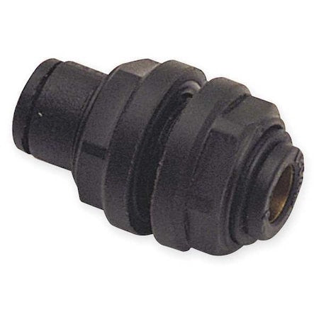Legris 3116 08 00 - Push-Fit Union Fitting, 5/16 in or 8mm Tube Size, Fiberglass-Reinforced Nylon, Black, 10 PK