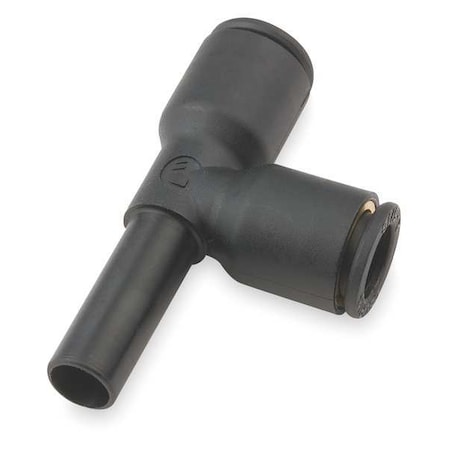 Legris 3183 56 00 - Push-Fit Tee Fitting, 1/4 in Tube Size, Brass, Fiberglass-Reinforced Nylon, Black, 10 PK