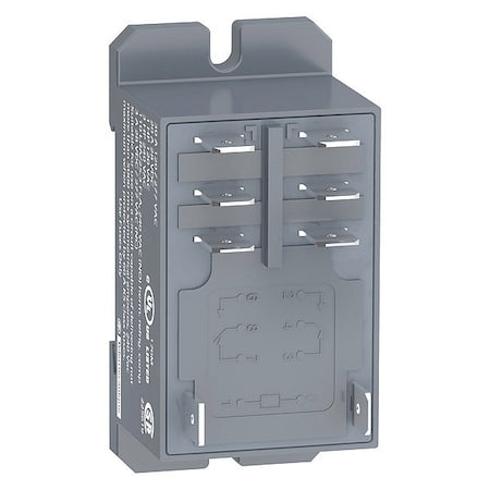 Schneider Electric RPF2BJD - DIN Rail & Top Flange, Enclosed Power Relay, Square, 30 A, 8 Pins, Tab