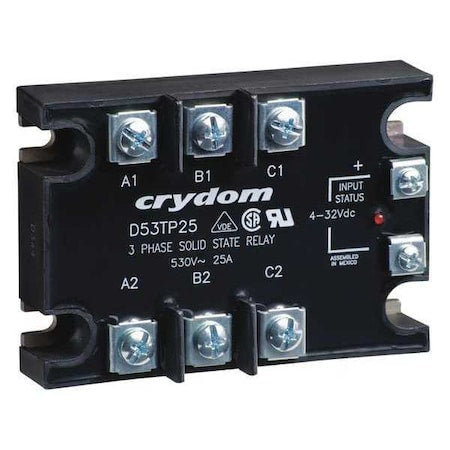Crydom D53TP50D-10 - Solid State Relay, 3 Phase, Saddle Clamp, Screw, Panel, SCR