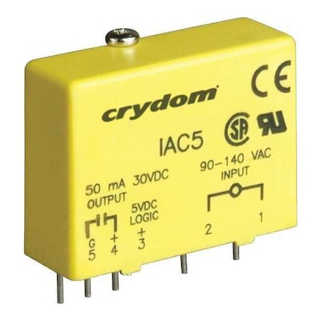 Crydom IAC5 - Input/Output Relay, 50m A, Plug-In, Yellow