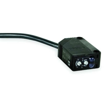 Omron E3Z-D62 - Diffuse Photoelectric Sensor, Bare Wire, Right Angle, Rectangular, Selectable Light On/Dark On, NPN