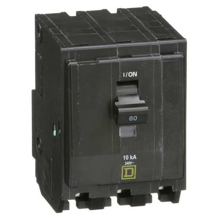 Square D QO360 - Miniature Circuit Breaker, QO Series, 60 A, 3 Pole, 120/240 V AC, 10k A at 120/240 V AC