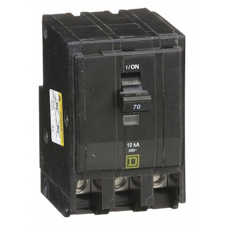 Square D QO370 - Miniature Circuit Breaker, QO Series, 70 A, 3 Pole, 120/240 V AC, 10k A at 120/240 V AC