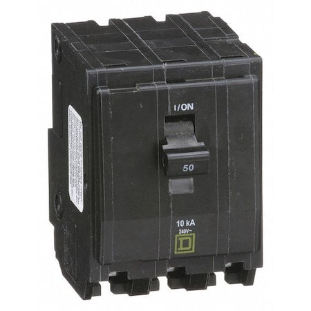 Square D QO350 - Miniature Circuit Breaker, QO Series, 50 A, 3 Pole, 120/240 V AC, 10k A at 120/240 V AC