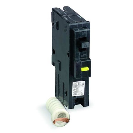 Square D HOM115GFI - Miniature Circuit Breaker, HOMELINE Series, 15 A, 1 Pole, 120 V AC, 10k A at 120 V AC, A Curve