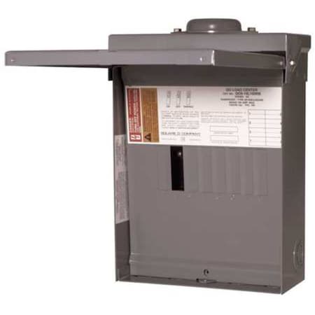 Square D QO816L100RB - Load Center, 8 Spaces, 100 A Amps, 120/240 V AC