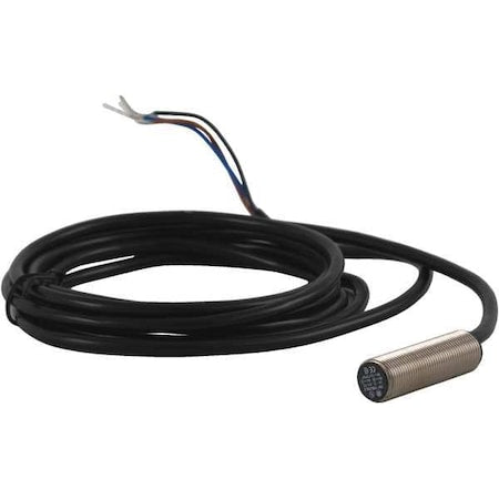 Telemecanique Sensors XS112BLPAL2 - Cylindrical, Inductive Proximity Sensor, 12 mm Dia., Brass, 2 m, Bare Wire, 3 Wires, Shielded