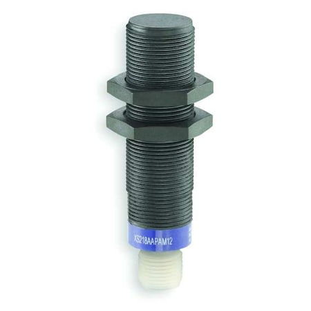 Telemecanique Sensors XS218AAMAU20 - Cylindrical, Inductive Proximity Sensor, 18 mm Dia., PPS, 1/2 in Connector, 2 Wires, Unshielded