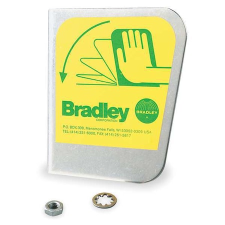 Bradley S30-071 - Stainless Handle, Push Handle, for Eyewash, Stainless Steel, Includes Hardware