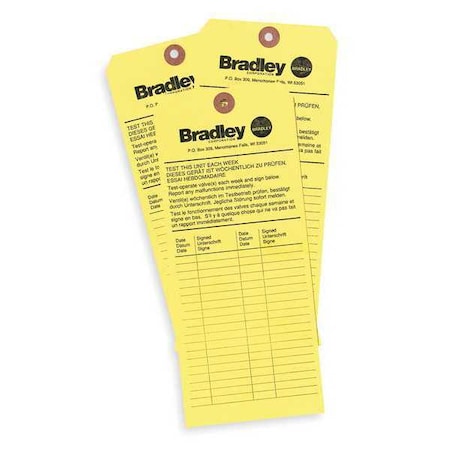 Bradley 204-421 - Inspection Tag for Eyewash and Drench Shower Units