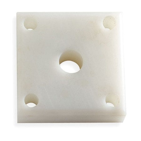 Dayton 1F560 - 1 F560 UHMW-PE Flange Mount Bearing, Solid Rigid (4 Bolt)