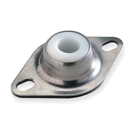 Dayton 1F576 - 2 Holes, Rhombus Housing, 2 Bolt Flange Bearing, Sleeve, 1/2 in Dia, Stainless Steel