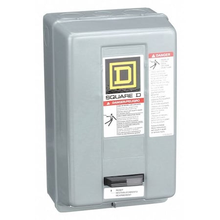 Square D 8536SBG2V02S - Magnetic Motor Starter, Non-Reversing, No Auxiliary Contacts, 120 V AC, 3 P, Screw Clamp