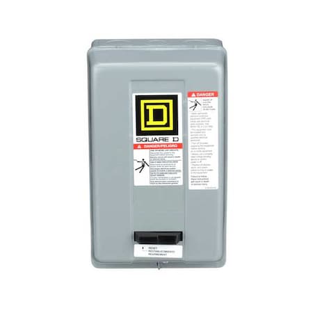Square D 8536SBG2V01S - Magnetic Motor Starter, Non-Reversing, No Auxiliary Contacts, 24 V AC, 3 P, Screw Clamp