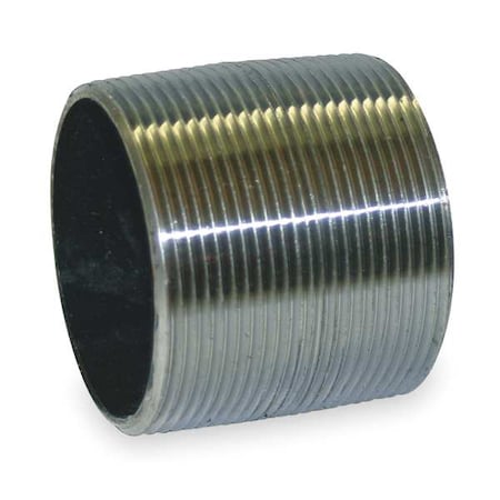 1LMU6 - 2" MNPT x MNPT Black Close Pipe Nipple Schedule 80