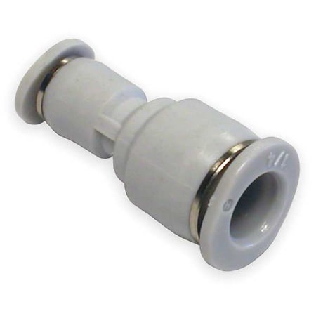 Norgren M20200401 - Reducing Straight Union, 1/4 in x 1/8 in Tube Size, Polybutylene, White, 10 PK