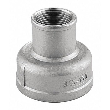 60RC111N034012 - Reducing Coupling, 3/4 in x 1/2 in FNPT, 316 Stainless Steel, Class 150
