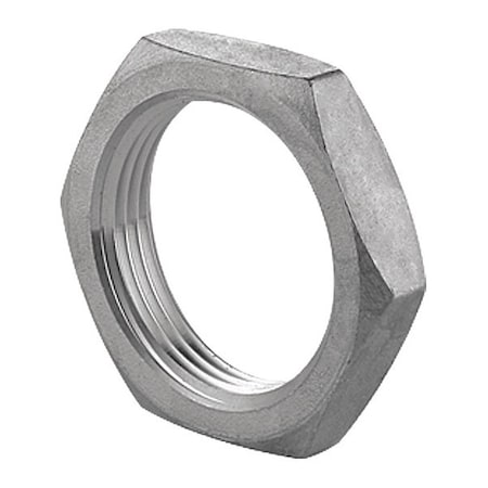 40LN111N012 - 1/2 in FNPT 304 Stainless Steel Locknut, Class 150, 1 3/16 in Hex Size