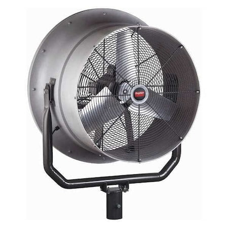 Dayton 1LXN4 - Standard Duty High Velocity Industrial Fan, Ceiling, Wall Mount, 30 in Blade Dia, 115 V, 1,180 cfm