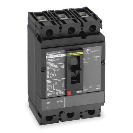 Square D HGL36045 - Molded Case Circuit Breaker, POWERPACT H Series, 45 A, 3 Pole, 600 V AC, 65k A at 240 V AC