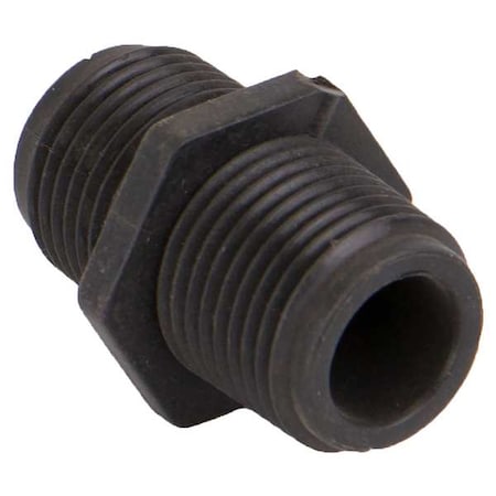 Banjo NIP038-SH - Hex Nipple, Polypropylene, 3/8", Schedule 80, 300 psi Max Pressure